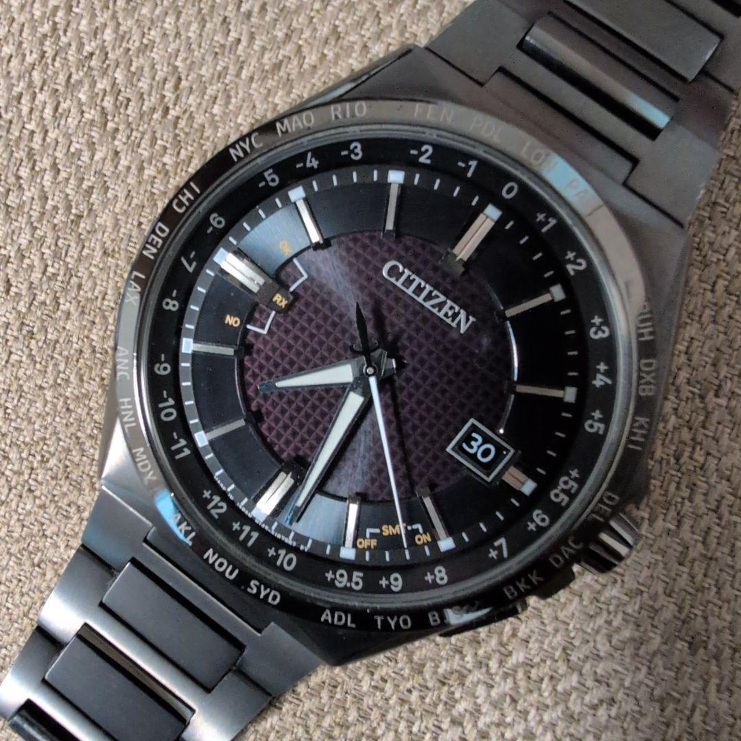 【美品】CITIZEN アテッサ ACT Line ブラックチタニウム