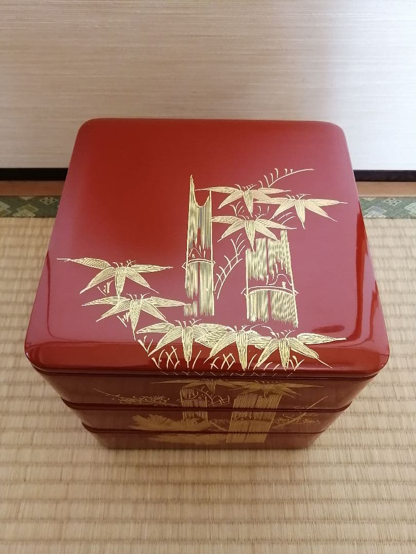 【輪島塗】本日限定　3段　重箱　漆　天然木