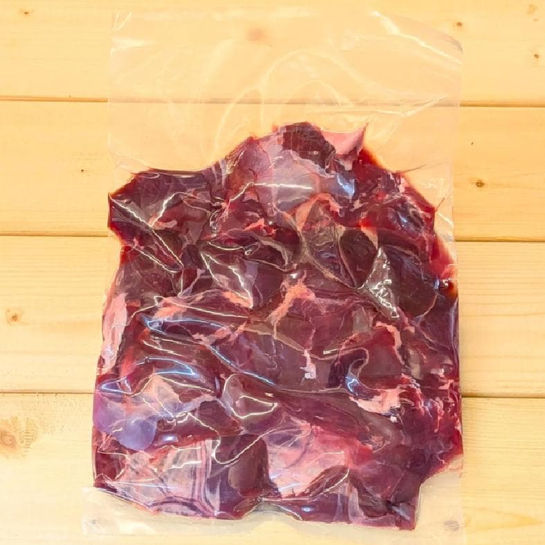 鹿生肉　犬用　ぶつ切り　500g　×18　冷凍発送