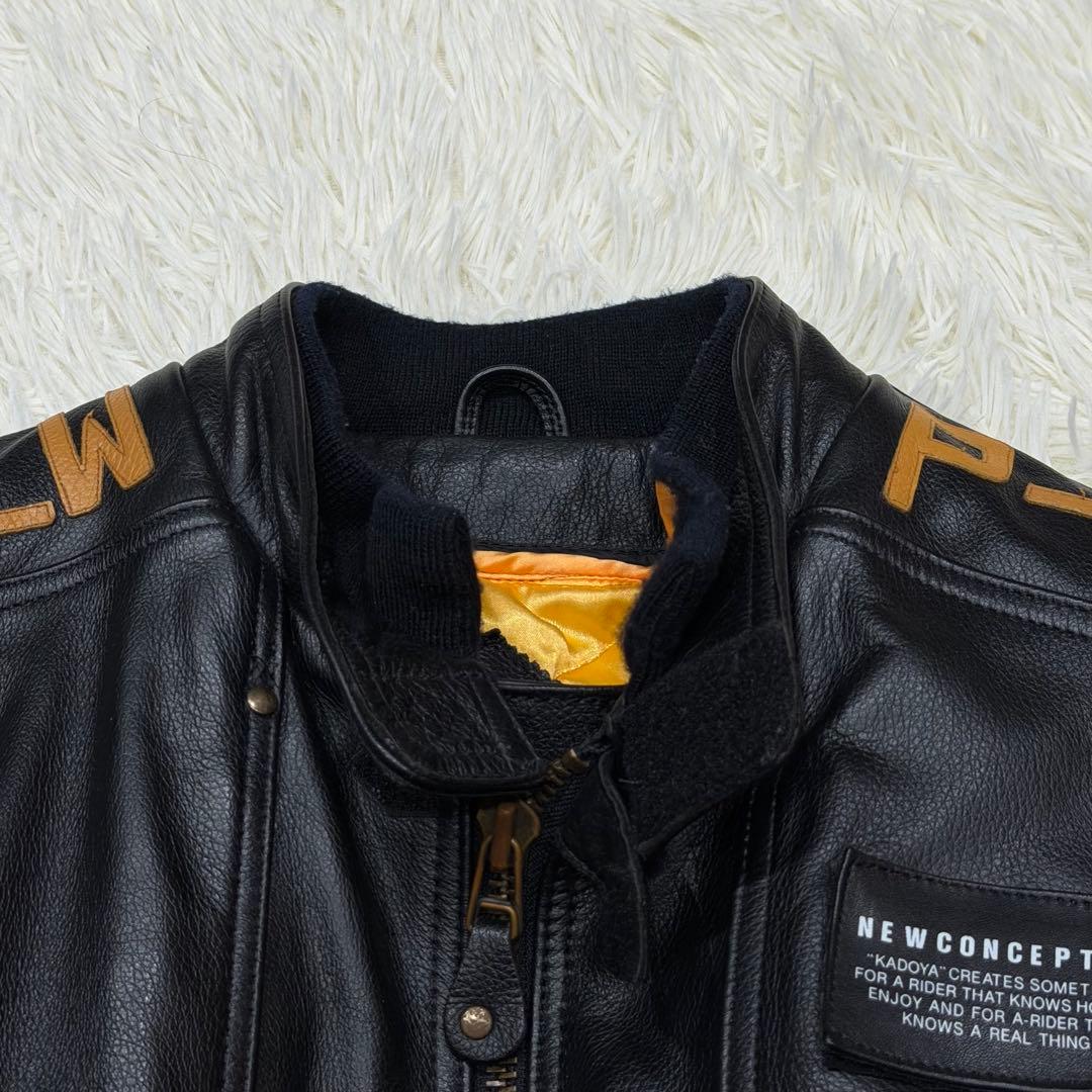 858　KADOYA NEW CONCEPTER ライダースジャケット　M　黒