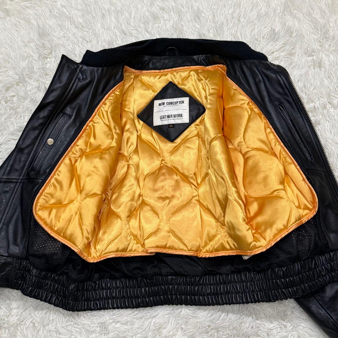 858　KADOYA NEW CONCEPTER ライダースジャケット　M　黒