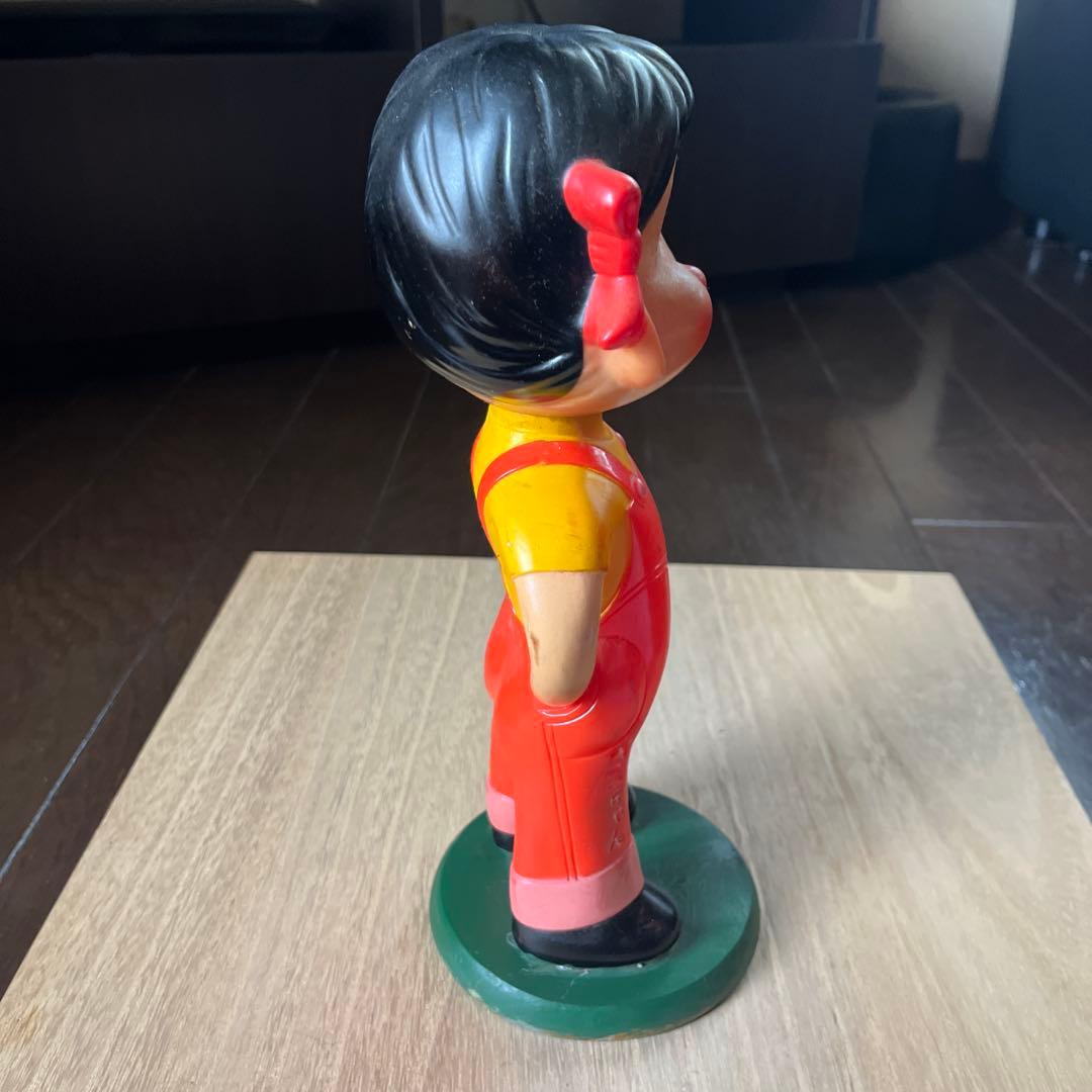 不二家　FUJIYA ペコちゃん　木台　当時物　約29㎝　中古品