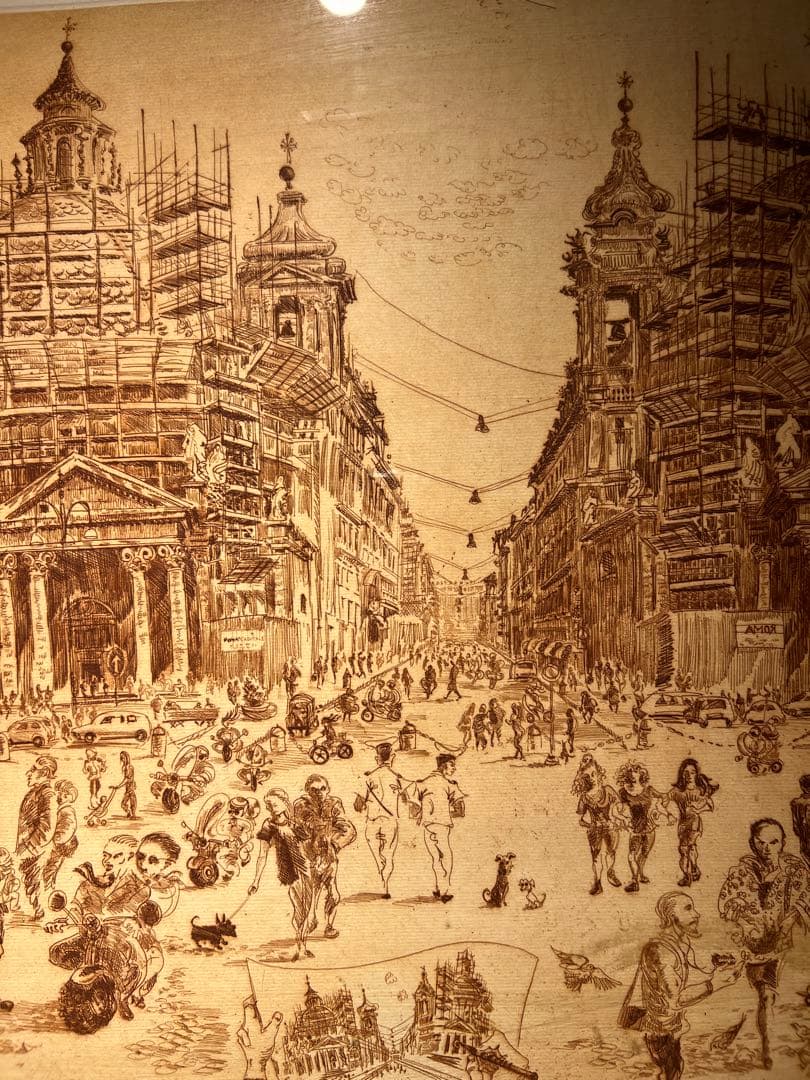 精密エッチング【Piazza del Popolo - Roma】88部限定