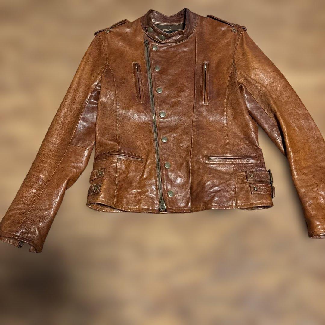 RATTLE TRAP ブラウン シングルライダースジャケット