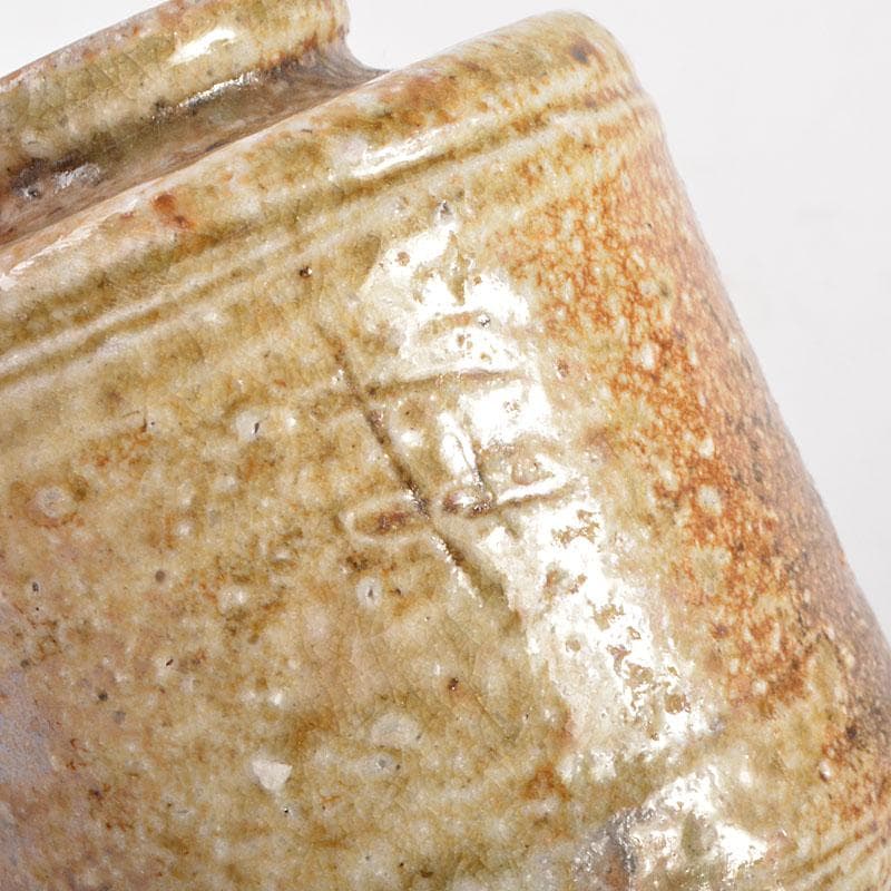 茶道具　信楽焼　高橋楽斎造　信楽茶入　仕覆付　共箱　V　6855