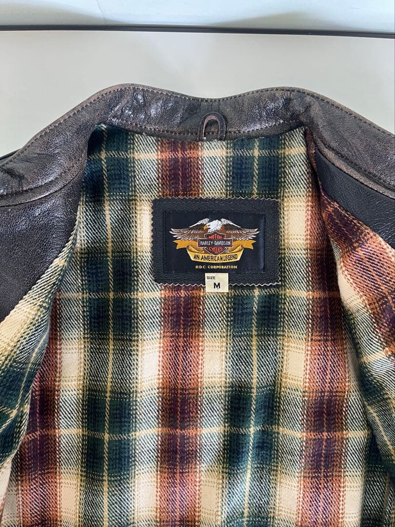 山羊革　Harley ハーレー　シングルライダース レザージャケット　M