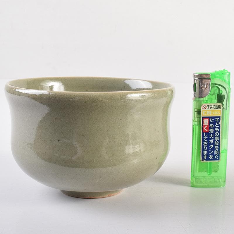 中国　龍泉窯　青磁　茶碗　時代箱　V　R7618