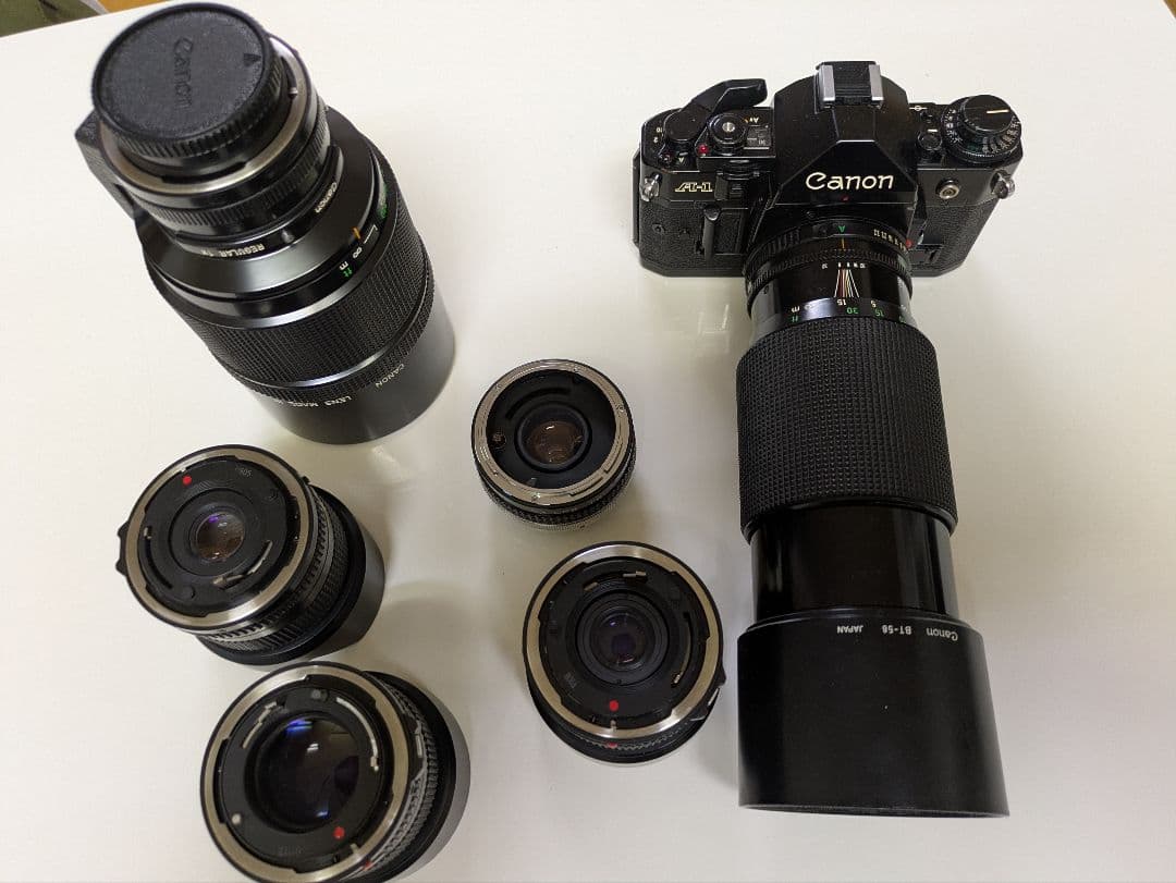 Canon 一眼レフカメラA-1 フィルムカメラとレンズ5本セット