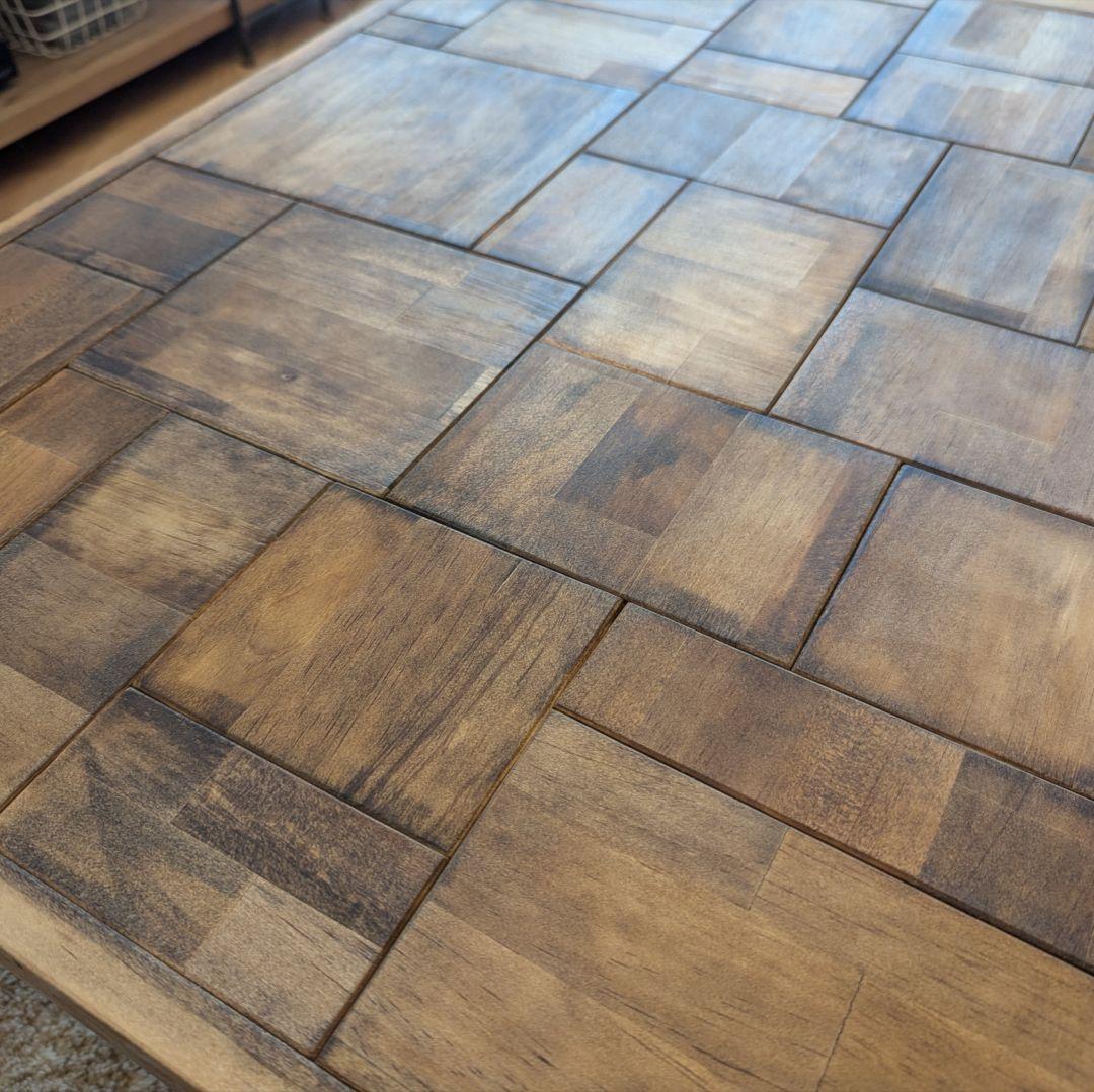 kh　ローテーブル　サイドテーブル　✨木製テーブル　ハンドメイド　アイアン