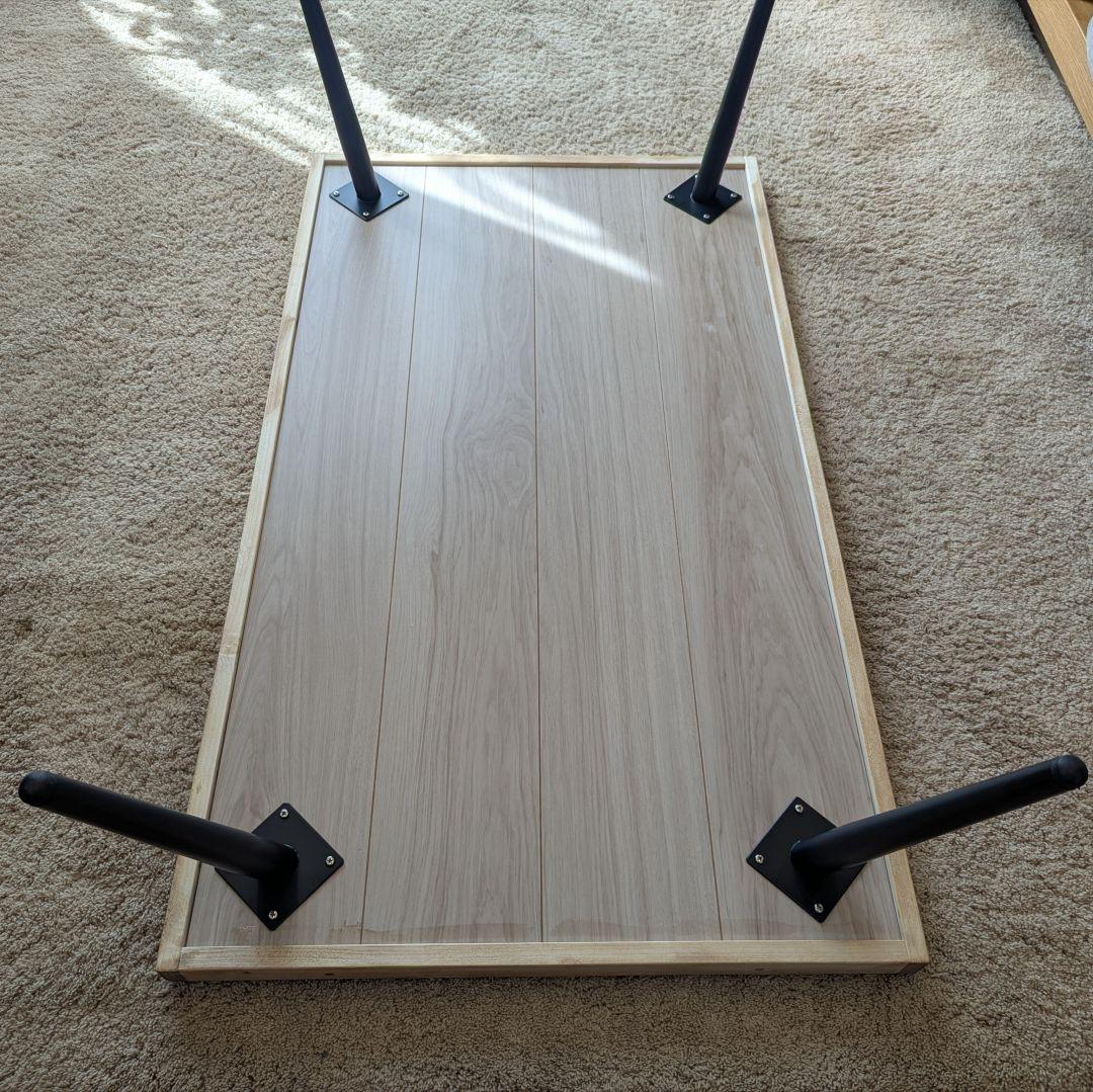 kh　ローテーブル　サイドテーブル　✨木製テーブル　ハンドメイド　アイアン