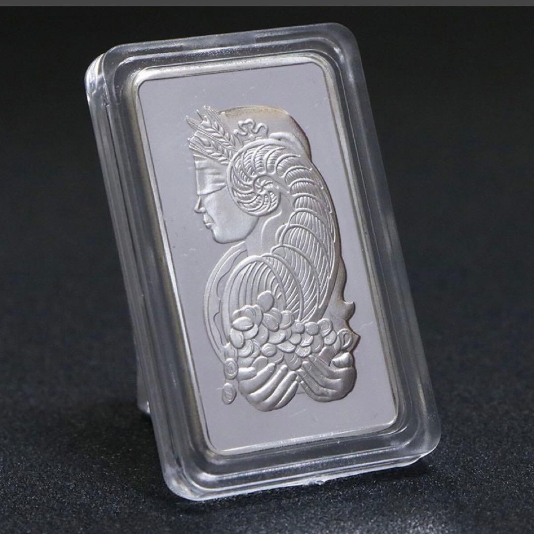 極美品 【限定品】スイス連邦記念硬貨 四角形バー 大型銀貨 1オンス