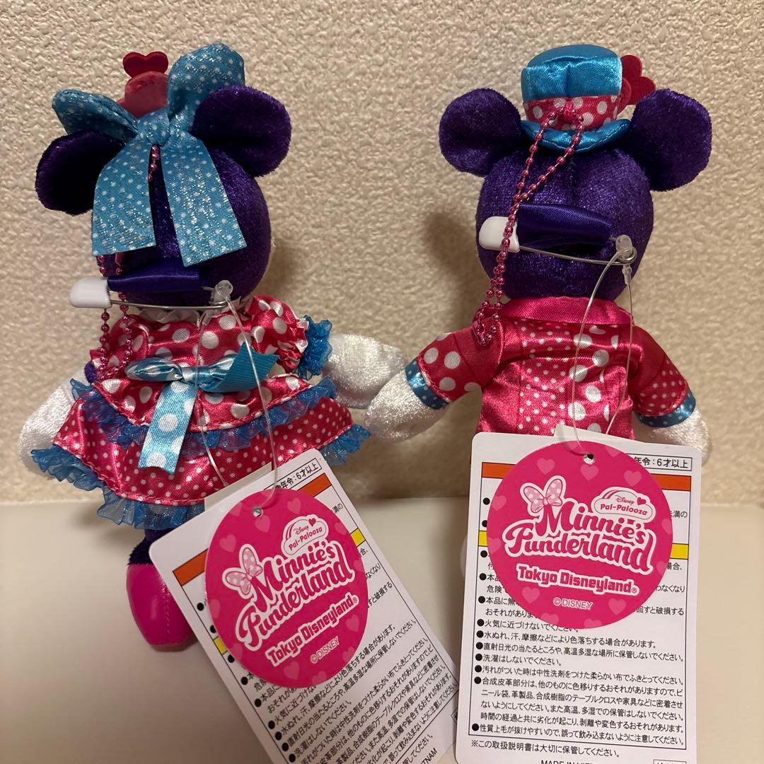 【新品タグ付き】ディズニー　ミニパル　ぬいぐるみバッジ　ミッキー　ミニーセット