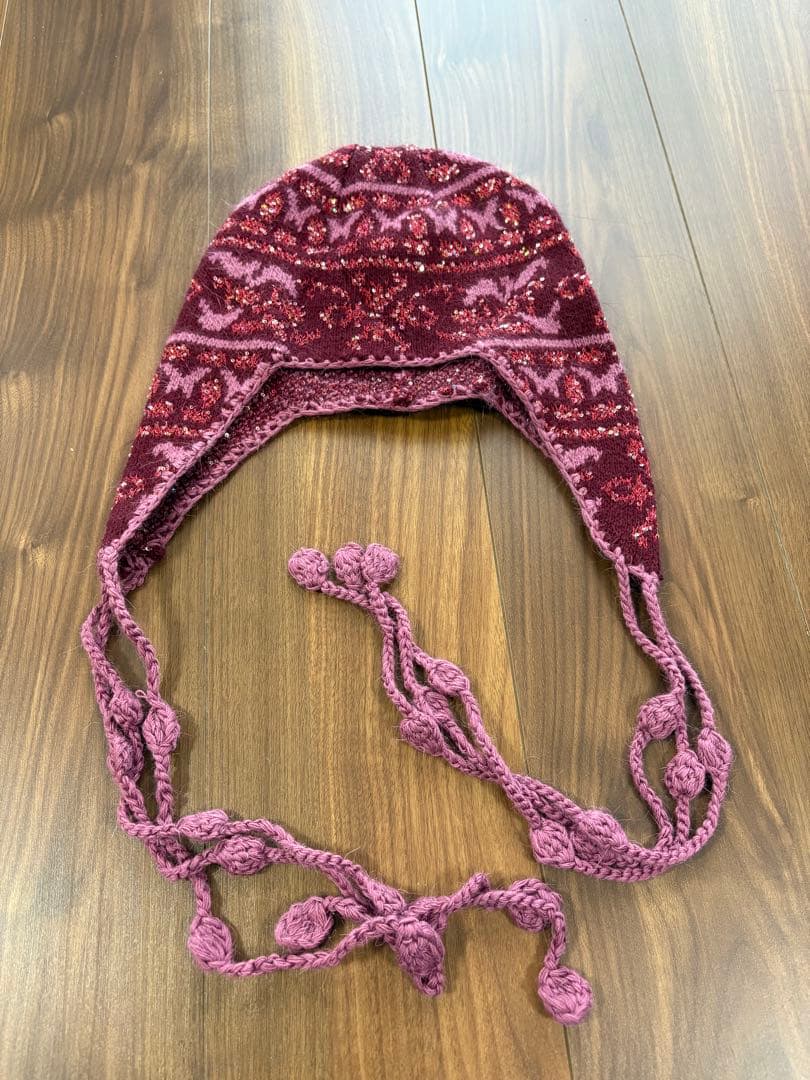 完売 SCULPTOR Sequin Nordic Earflap Beanie