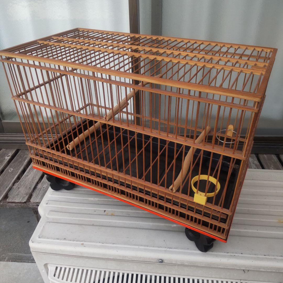 メジロ、ウグイス和鳥籠　手作り