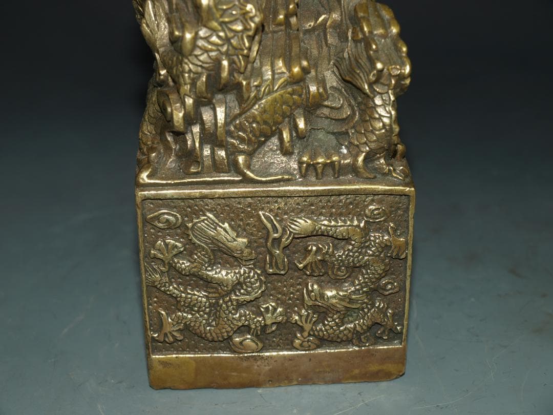 民間仕入れ品　中国清時代銅製の置き物※激安骨董品 N1137C11-3