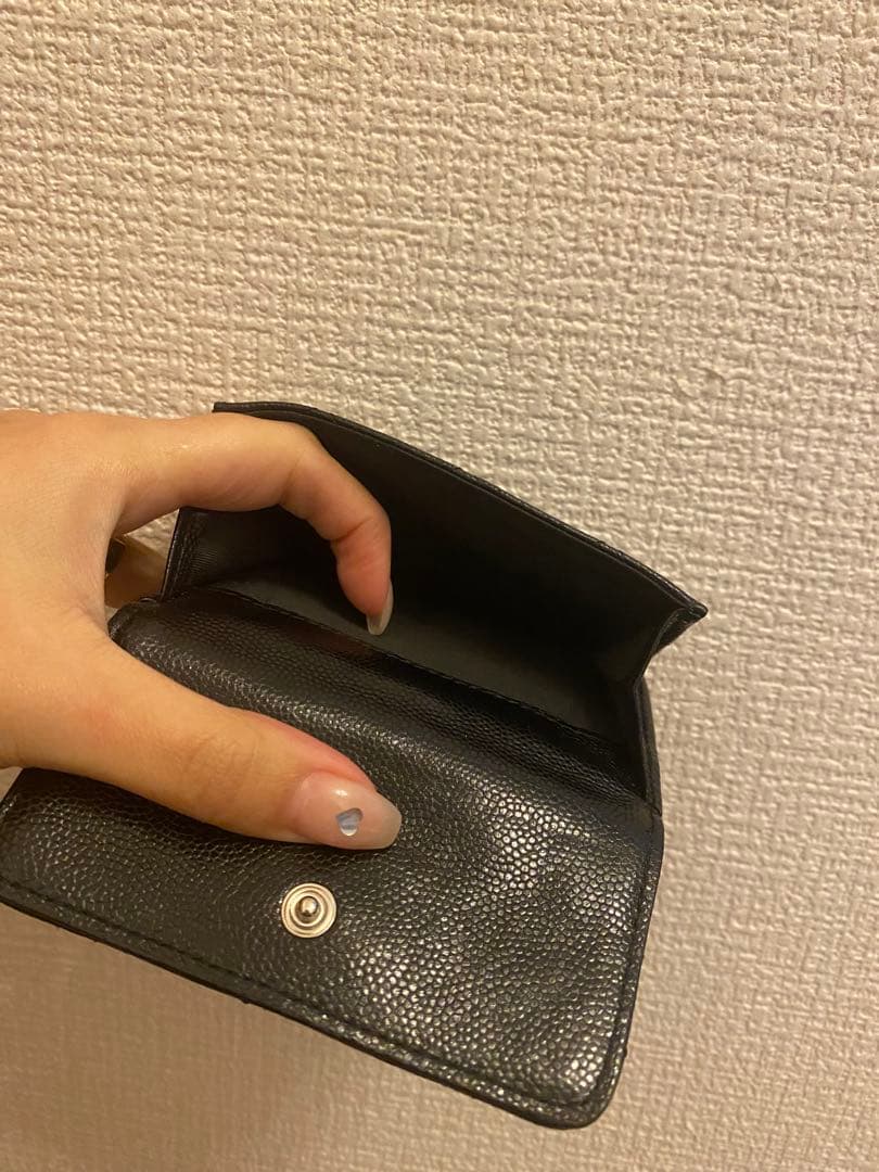 CHANEL シャネル マトラッセ スモールフラップ ウォレット ブラック