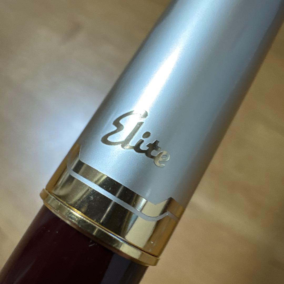 廃盤 PILOT パイロット 万年筆 エリート95S ディープレッド M 14k