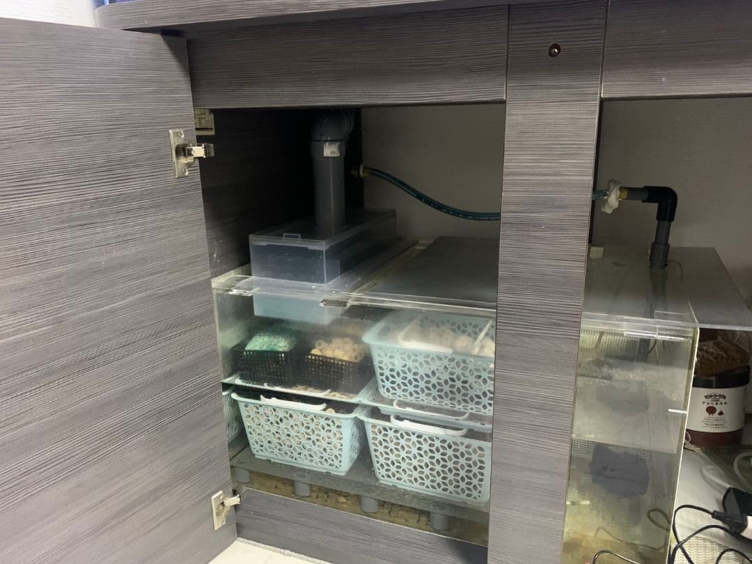 アクリル1200オーバーフロー水槽セット 4面ブラック