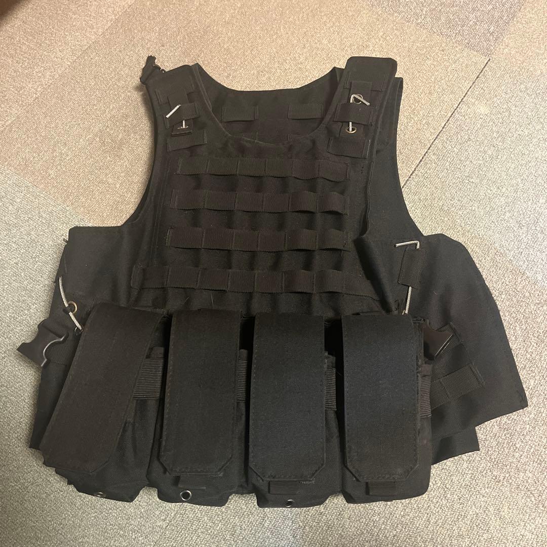 黒 プレートキャリア 4ポケット