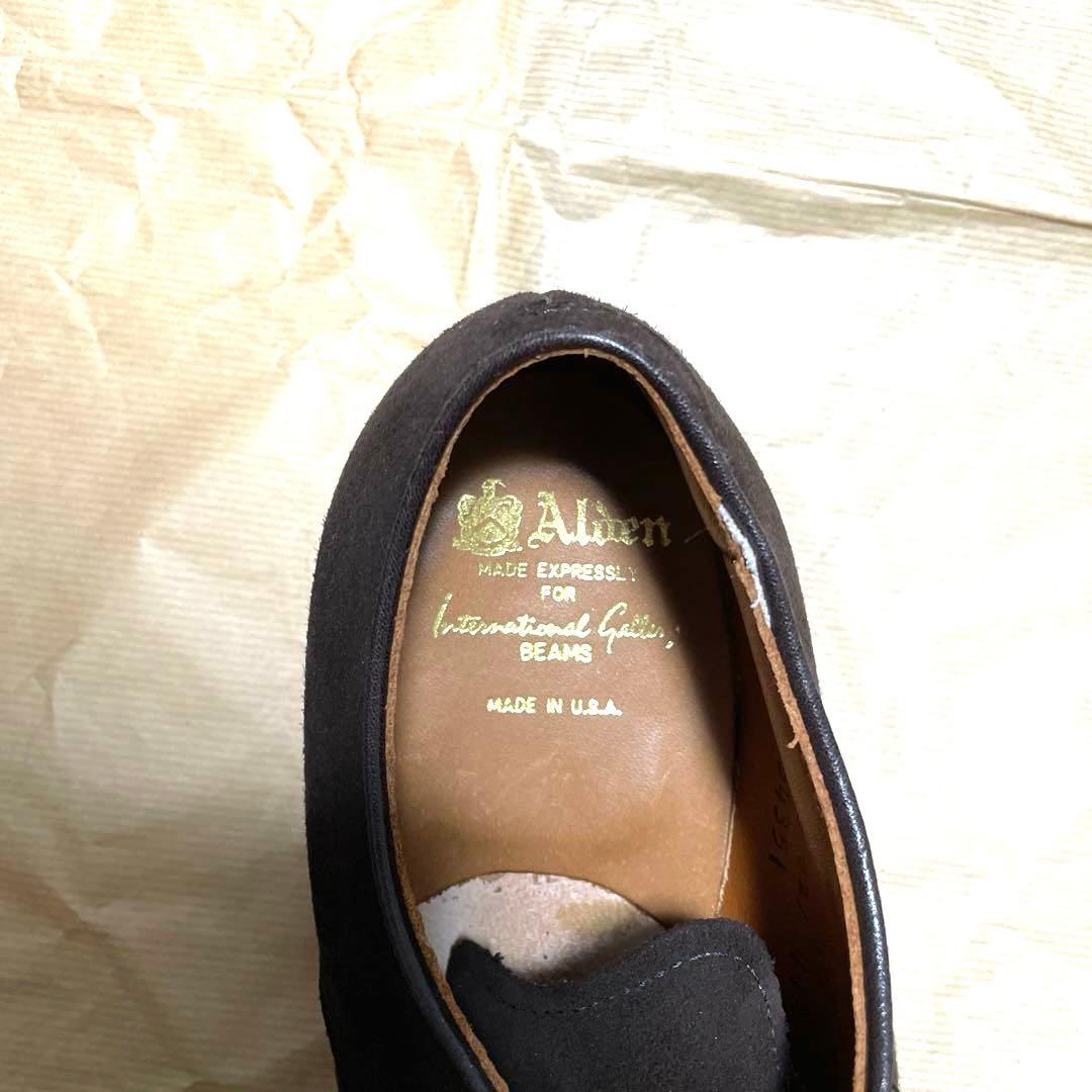【未使用品(新品)】Alden Vチップ ダークブラウン ゴートスウェード
