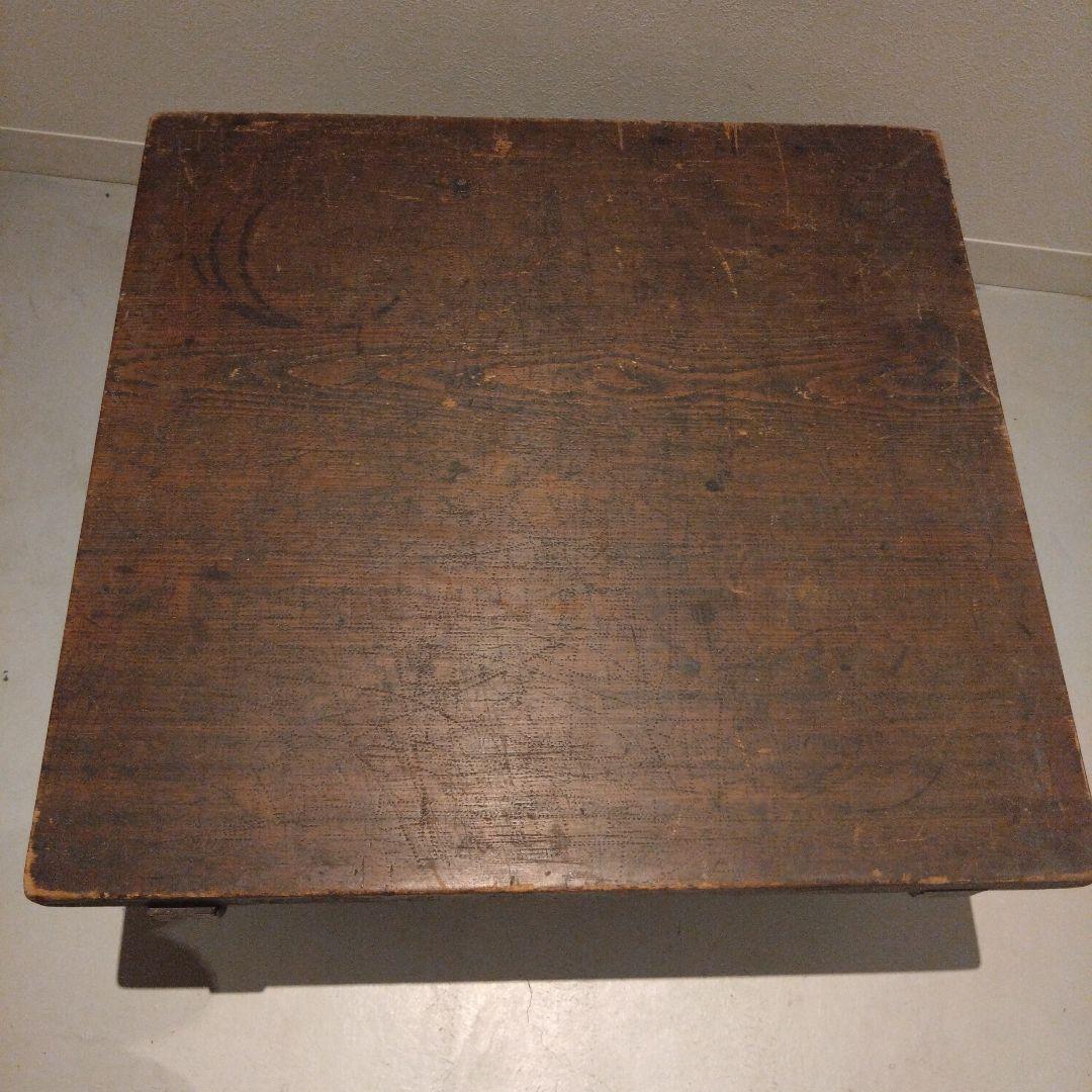 Mt3 木製正方形座卓 ダークブラウン 昭和レトロ ヴィンテージ アンティーク