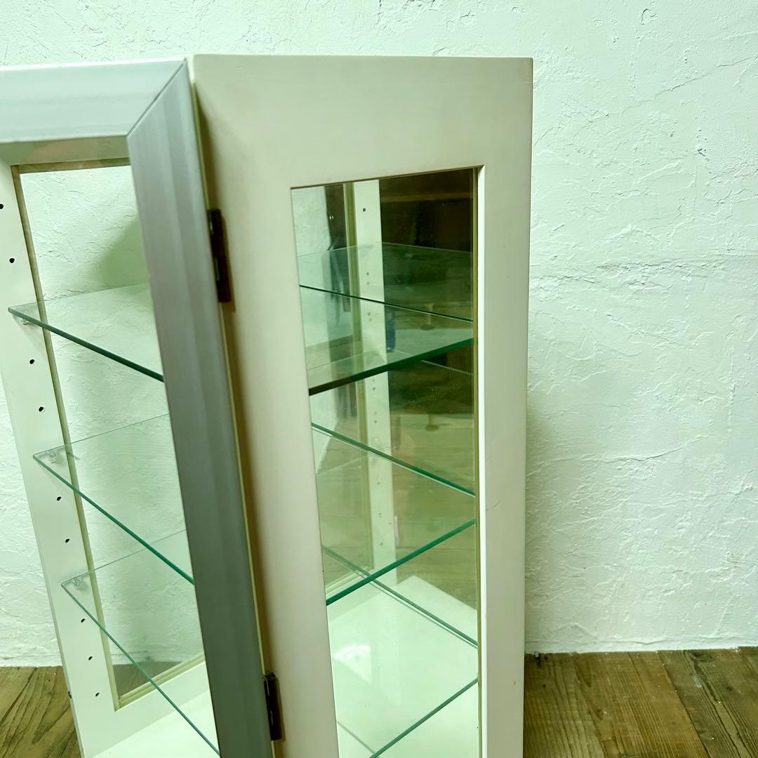 ガラス ショーケース コレクションケース　白b