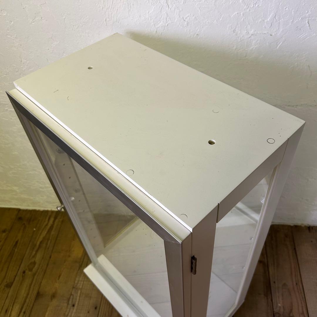 ガラス ショーケース コレクションケース　白b