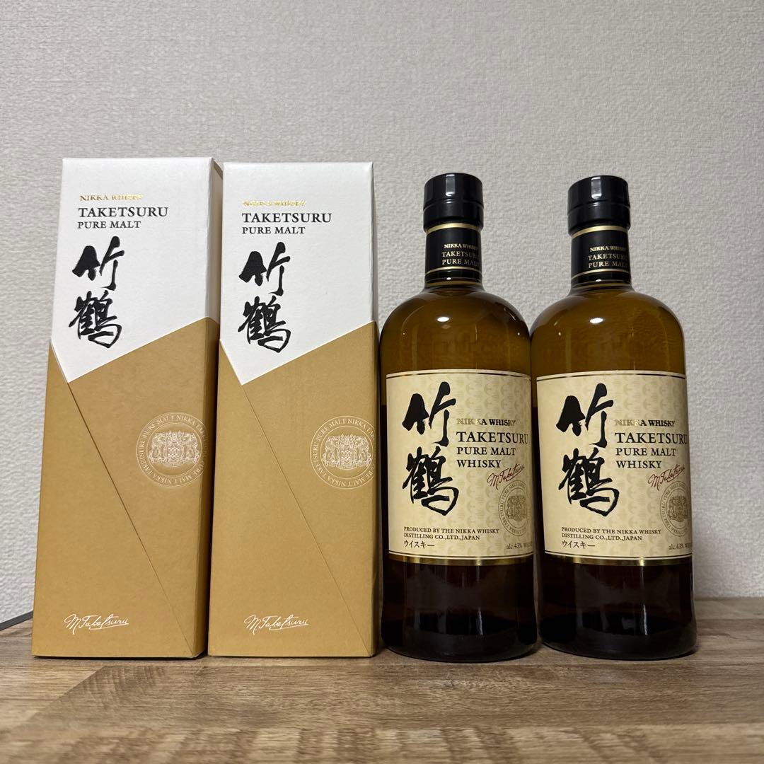 竹鶴 逆輸入版 ピュアモルトウイスキー 700ml 2本セット