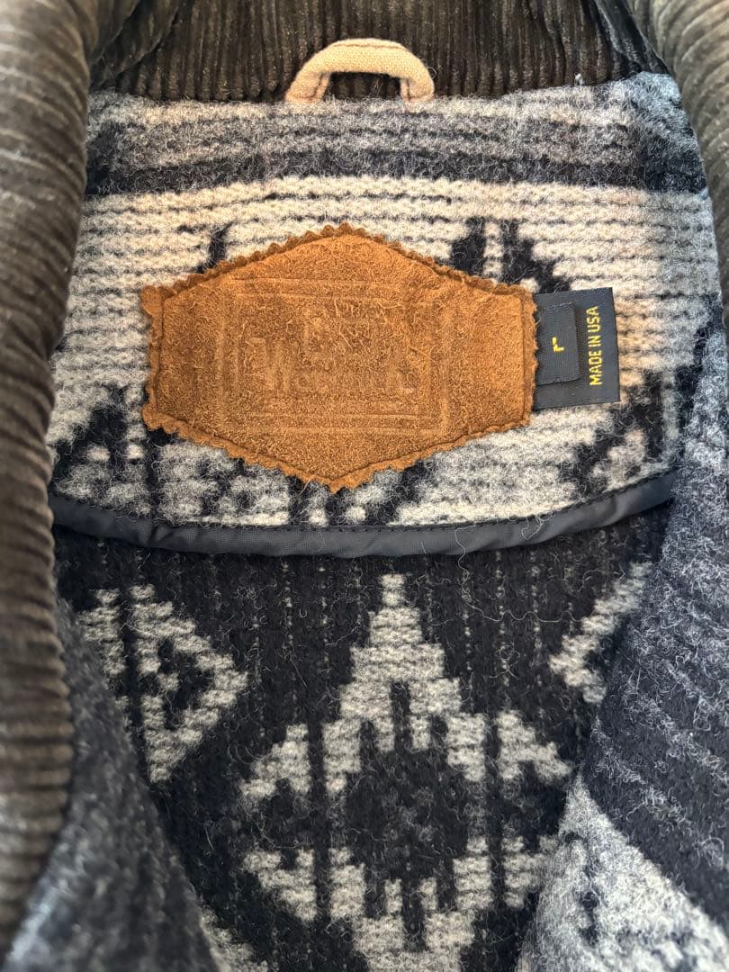 80s-90s ウールリッチ　ネイティブ柄 ジップ ジャケット コート USA製