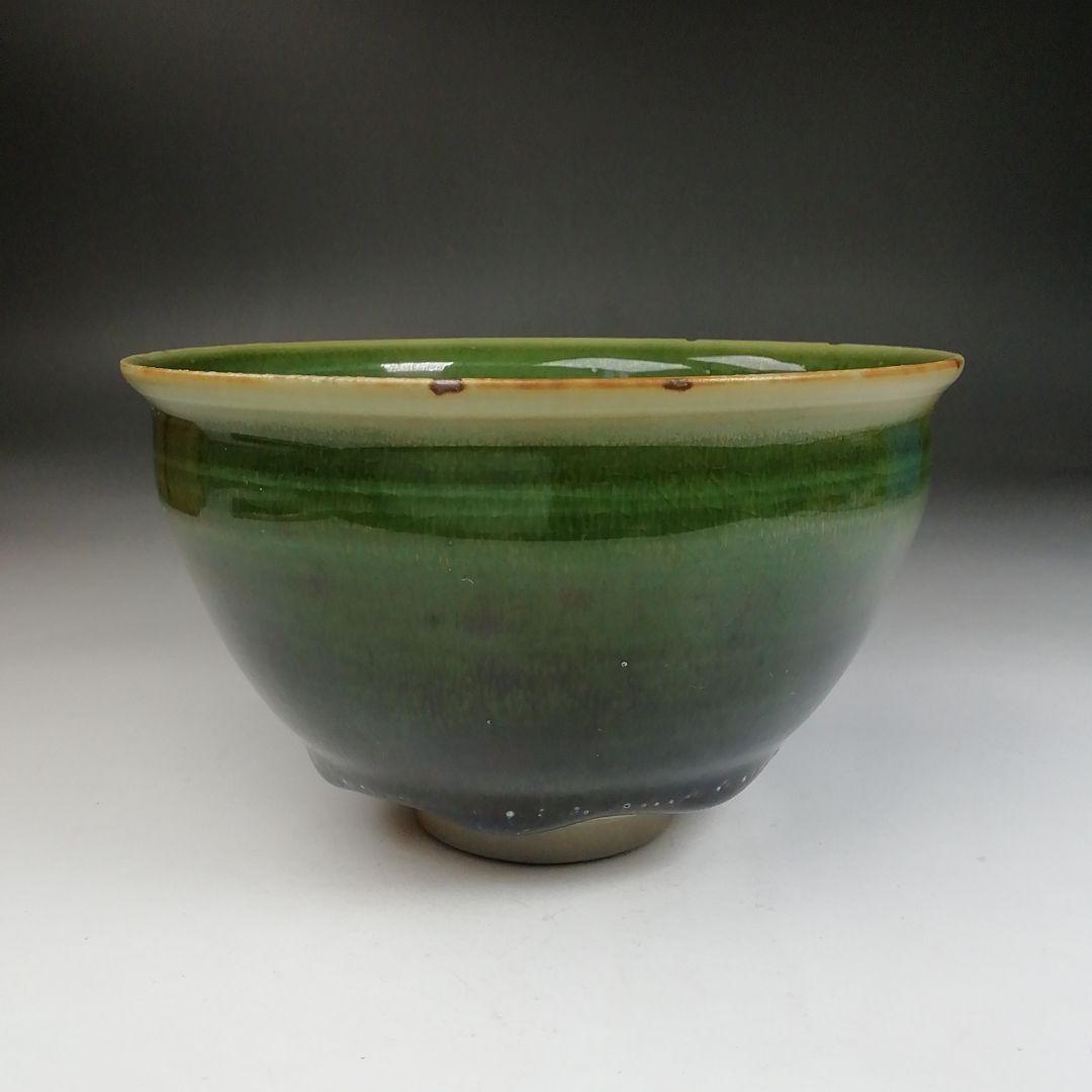 Ｔ９８１　茶碗　『織部天目茶碗』『加藤順風 造』　共箱　抹茶碗　茶道具