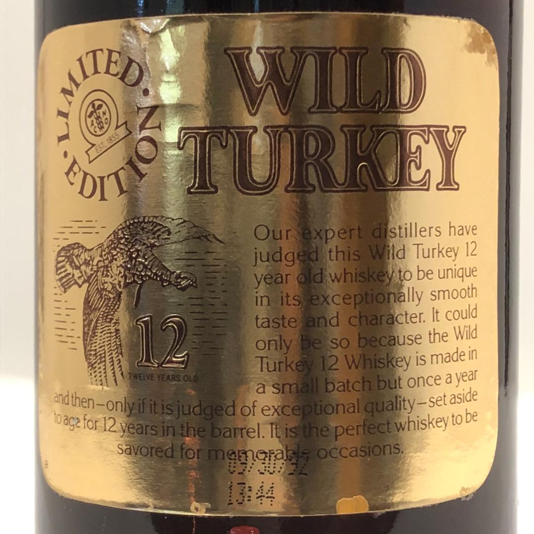 オールドボトル ワイルドターキー12年 ゴールドラベル バーボンウイスキー（R）