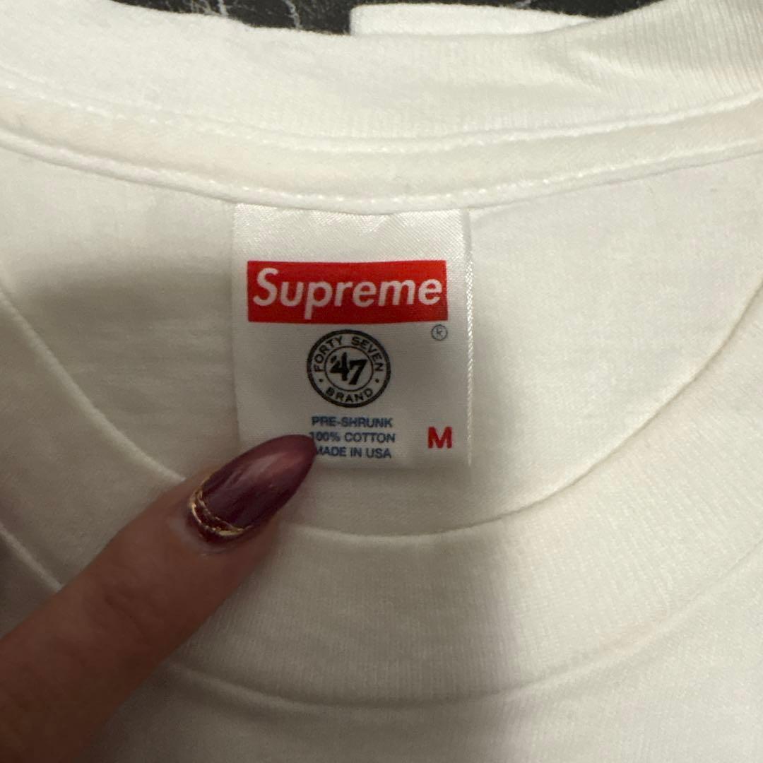 Supreme NY Yankees Tシャツ ホワイト