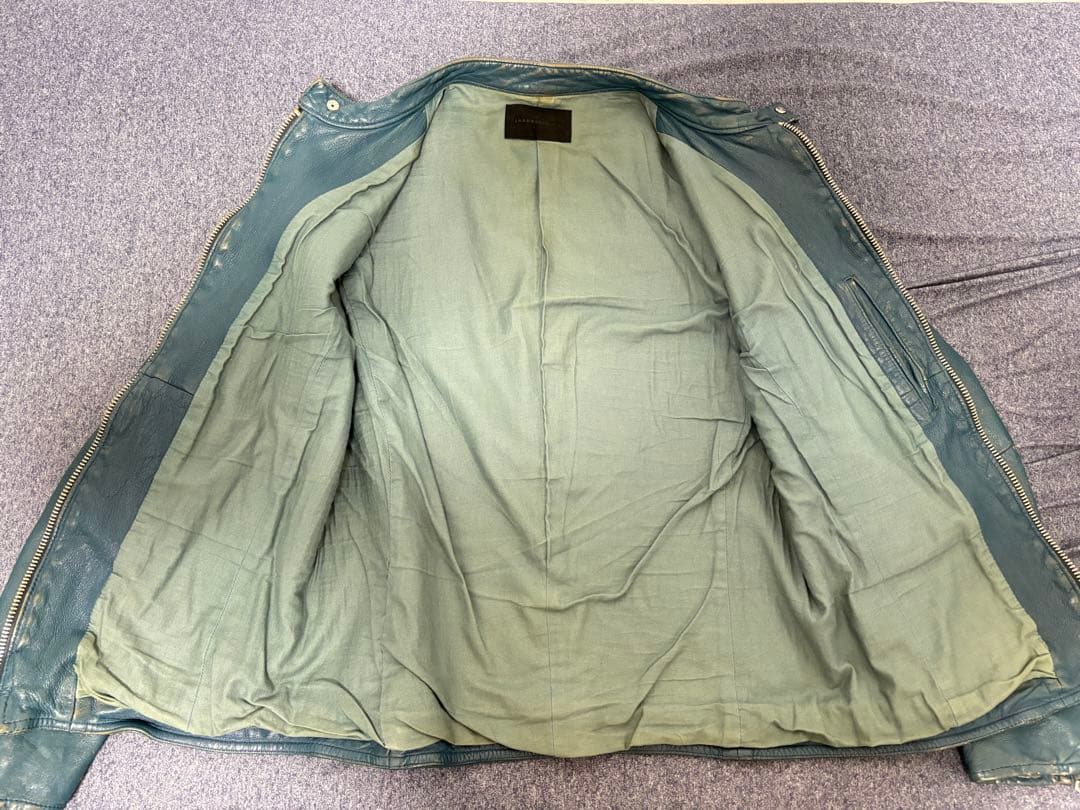 JUN HASHIMOTOターコイズシングルレザージャケット桜井さん