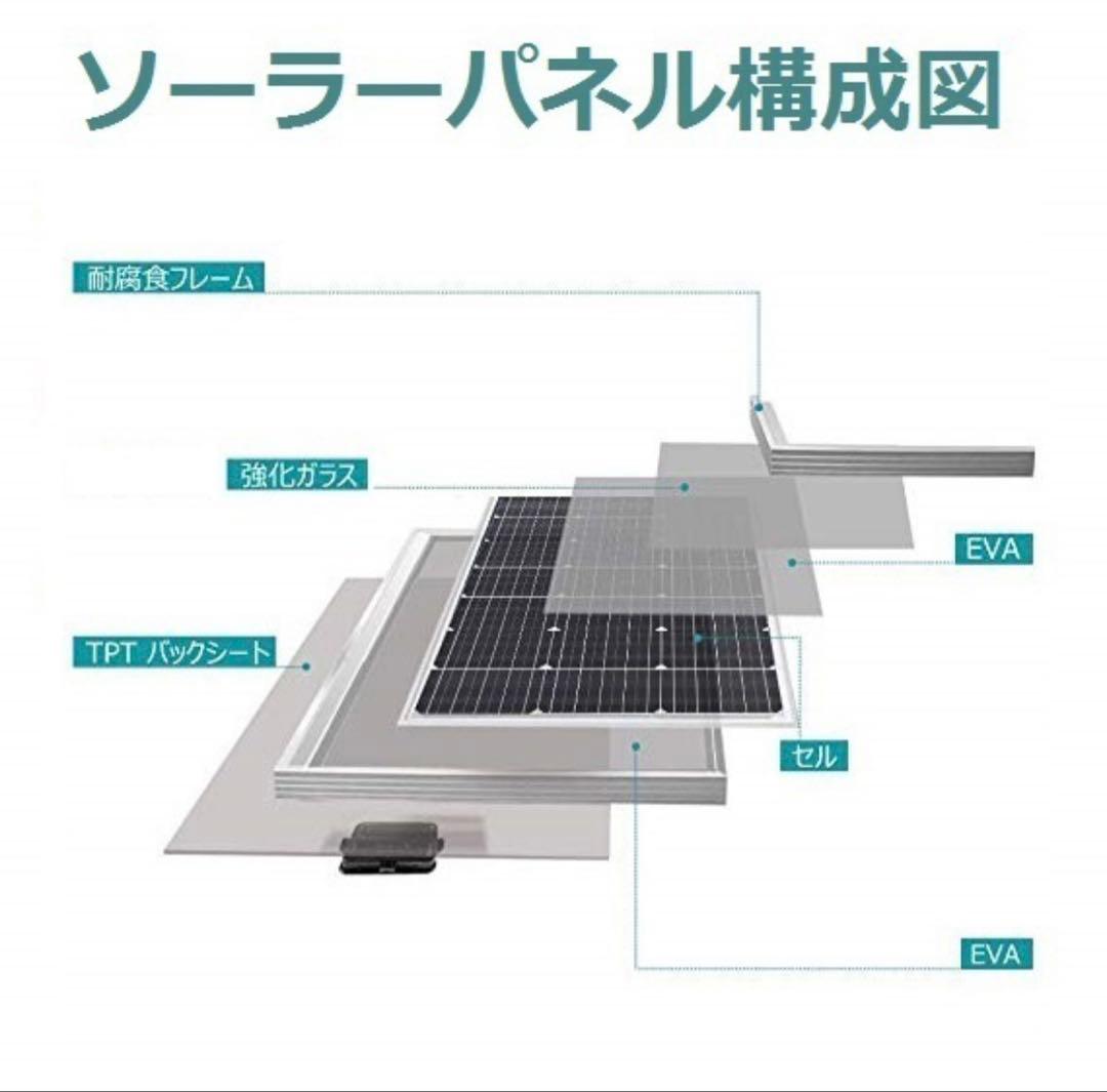 【未使用】単結晶100Wソーラーパネル1枚 ソーラーパネル 太陽光パネル