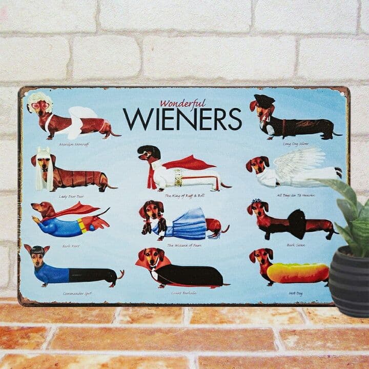 デザイン看板 A4】ダックスフント 犬c★ポスター絵かわいい雑貨ダックスフンド