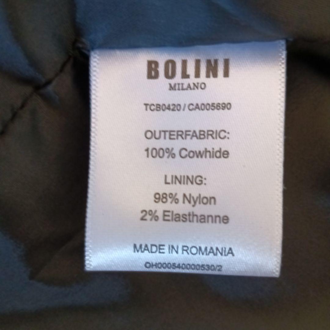 ✪美品！イタリア BOLINI ライダーズ レザージャケット ブラック 48 L