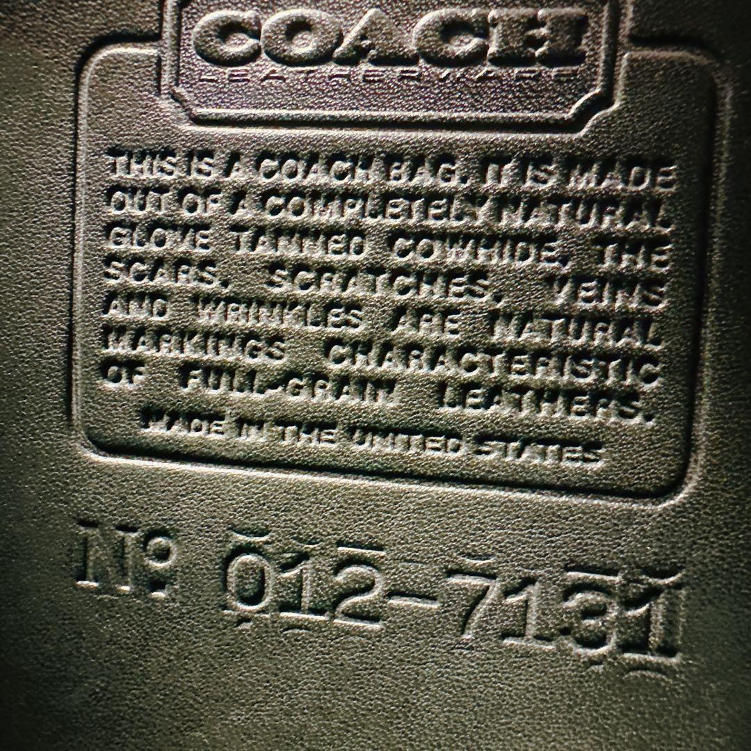 美品!超レア品 オールドコーチ ショルダーバッグ 深緑 OLD COACH