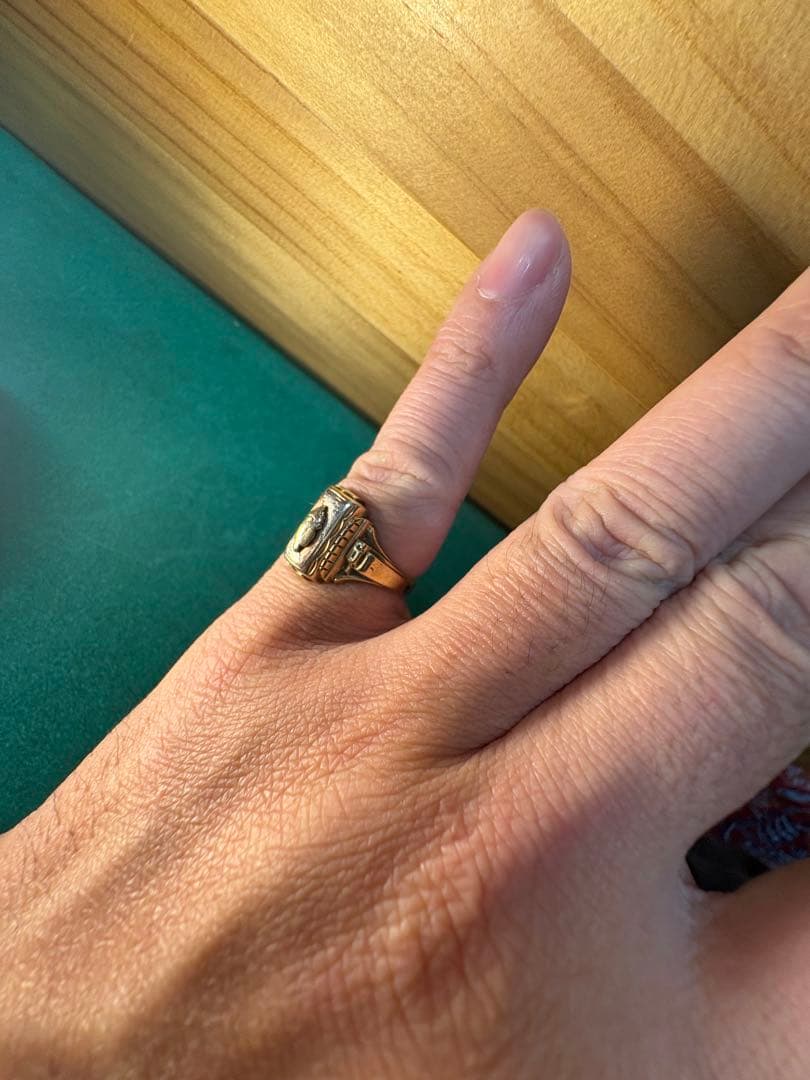 1952年 ヴィンテージ 10k 10金 カレッジリング Spies USA