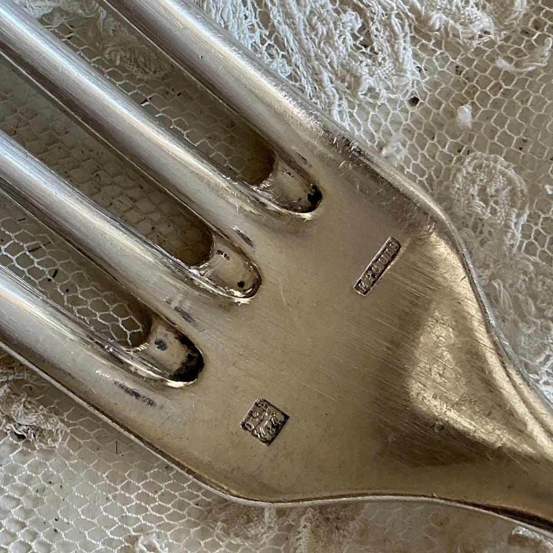 フランスアンティーク　６セット♡　すずらん　スプーン＆フォーク　モノグラム