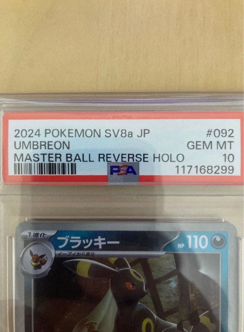 ブラッキー マスターボールミラー psa10 テラスタルフェス