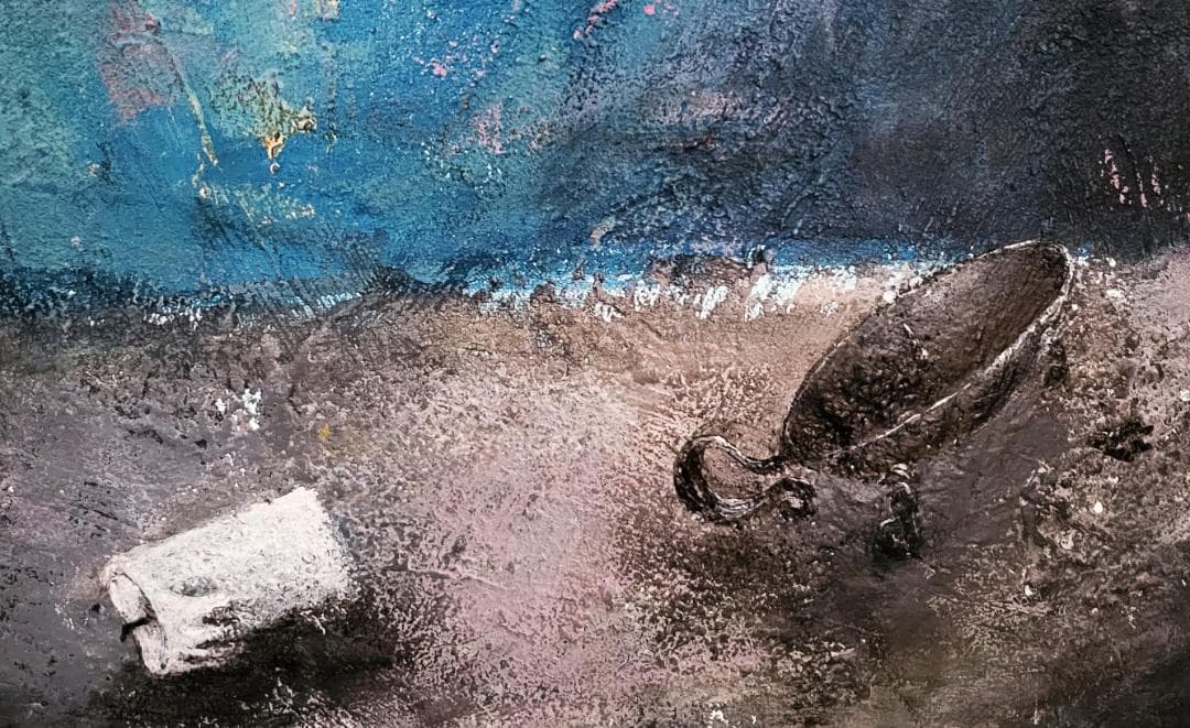 戦場に在る静寂の時 / モダン画 145×112㎝ キャンバス F80 原画限り