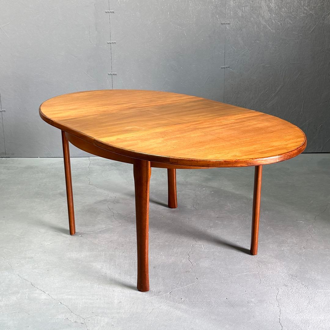 英国 ヴィンテージ チーク オーバルテーブル(401) 脚着脱可