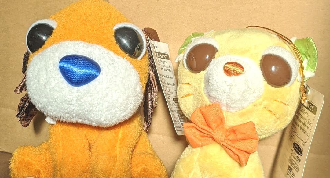 お茶犬　お茶猫　ぬいぐるみセット