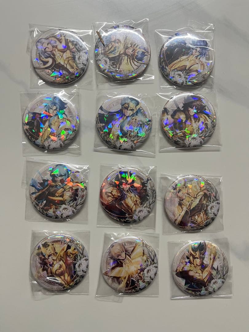 に*こ様 聖闘士星矢　黄金聖闘士　58mm缶バッジ　ホルグラム　12宮 セントセ