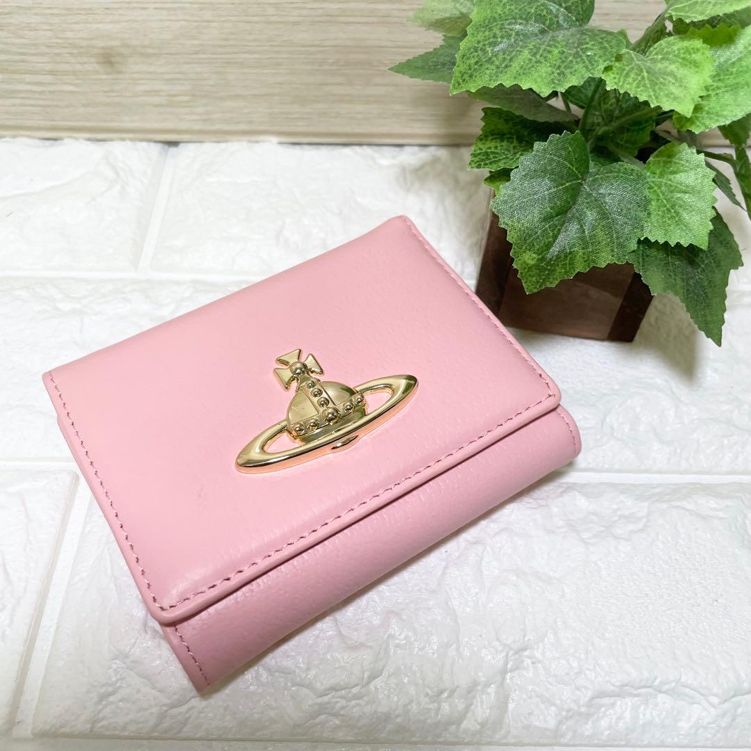 【新品・未使用】Vivienne Westwood 三つ折り財布　ピンク