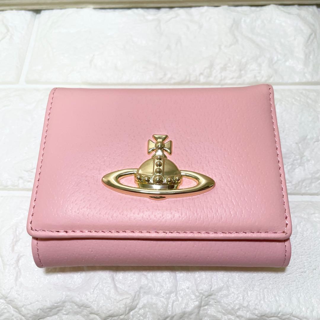 【新品・未使用】Vivienne Westwood 三つ折り財布　ピンク
