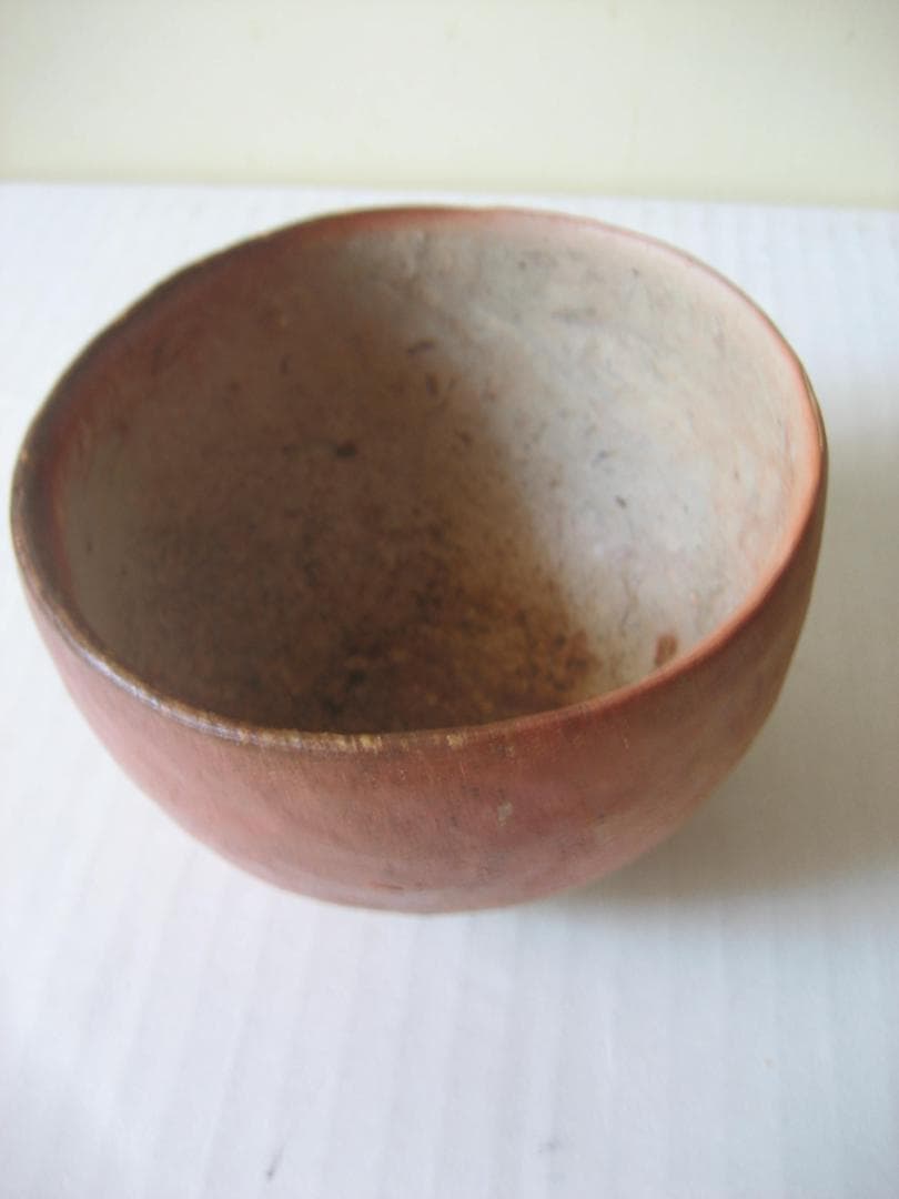 川端文男　備前自然練込茶碗　共箱共布しおり付