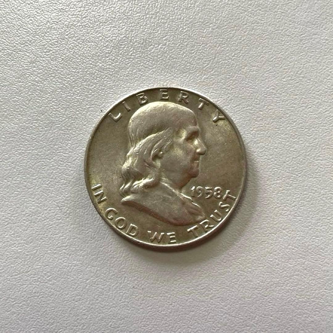 1958年 フランクリン ハーフダラー 銀貨 良品