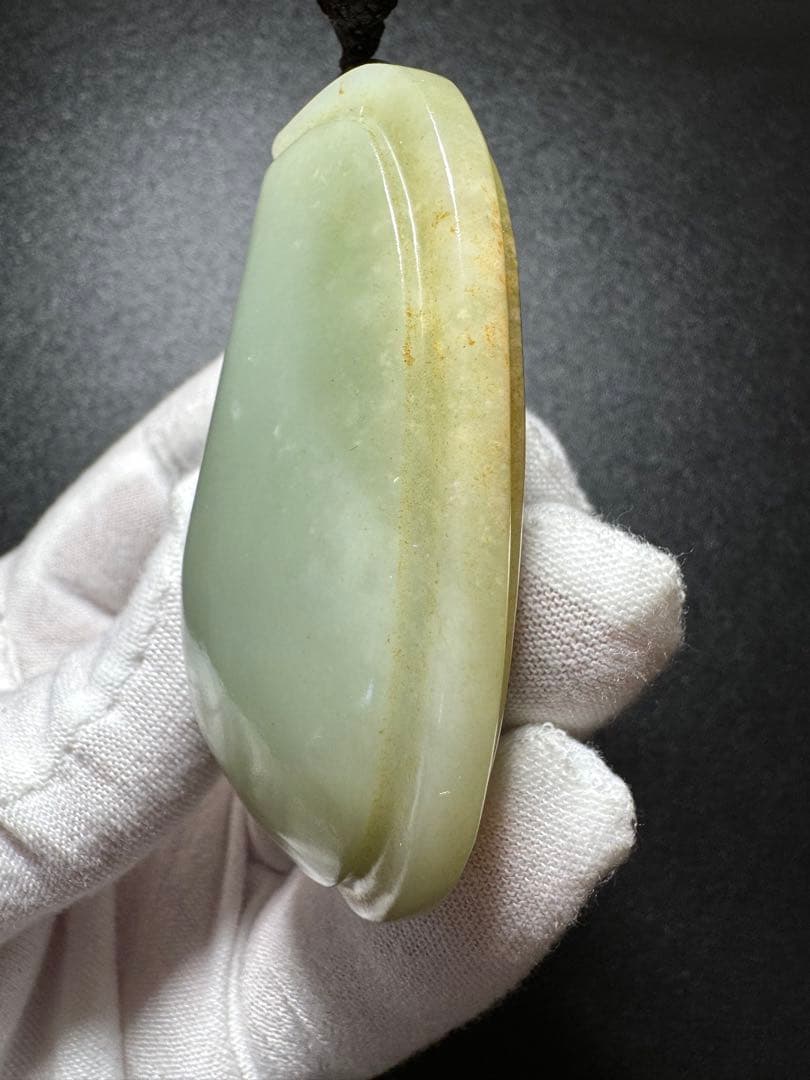 清時代　和田玉 龍亀 彫刻把件 置物 中国伝来 細密雕刻 極細工 掛件 賞物