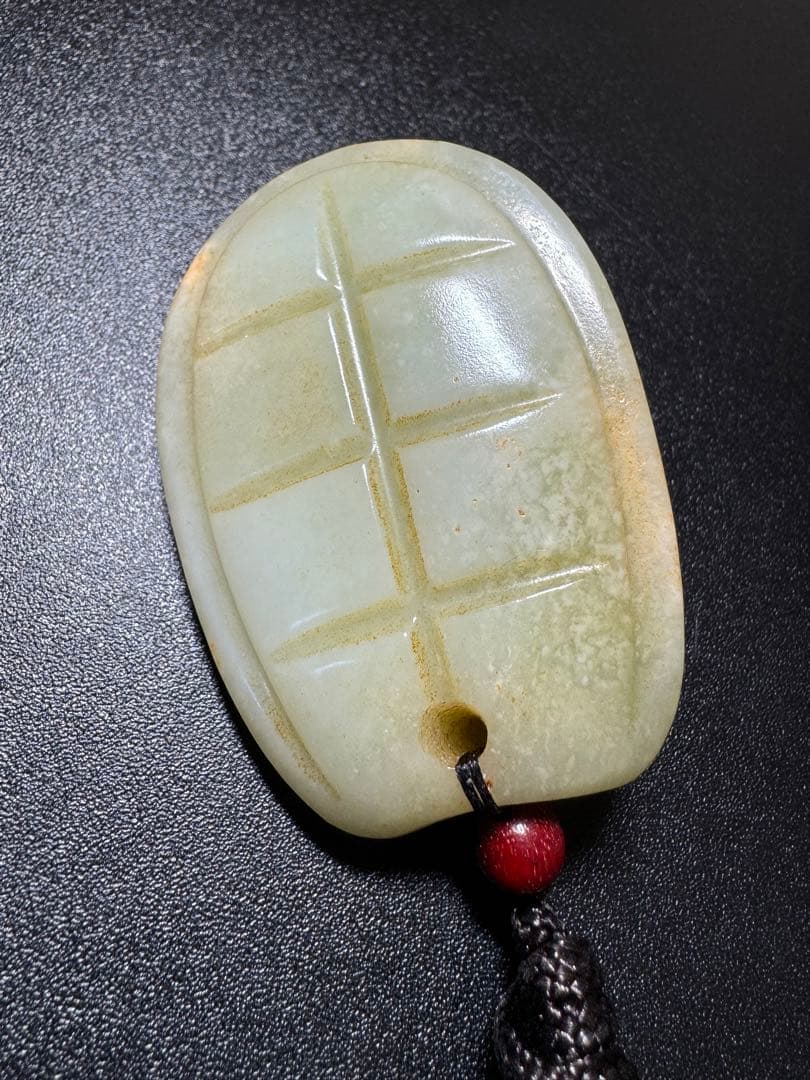 清時代　和田玉 龍亀 彫刻把件 置物 中国伝来 細密雕刻 極細工 掛件 賞物